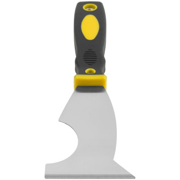 Шпатель многофункциональный Профи, толщ.лезв.1 мм, двухкомп. ручка с метал. бойком, усил.сталь, 75 мм-3