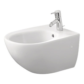 Duravit Architec Биде подвесное с перел., с плоскостью под смес.,вкл. крепление Durafix, 36х58см., цвет: белый. 2531150000