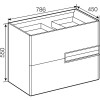 Roca Victoria Nord Ice edition Тумба подвесная 80x45x55см, c 2 ящиками, цвет: белый. Z.RU93.0.273.1