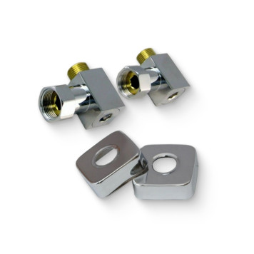 Комплект уголков Grota 1/2х3/4 SMART квадр. с экцентриком и отражателем, хром