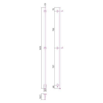 Сунержа Аскет Полотенцесушитель электрический 165h, лев., цвет: без покрытия 00-0850-1650-4
