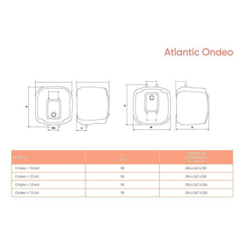 Водонагреватель электрический накопительный Atlantic Ondeo 10 U (821429)-3