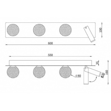 Бра iLedex Telescope W4774-60 SBK-1
