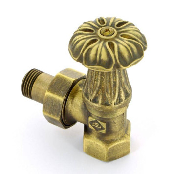 Вентиль ручной Carlo Poletti Artistic угловой НВ 1/2 цвет бронзовый-1