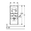 Модуль Geberit GIS для писсуара, 114 см, для наружного смывного клапана