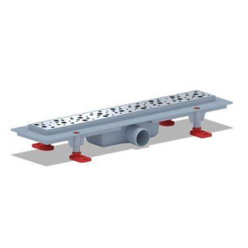 Лоток душев гор/вып гидр/затв Дн40 450х62 нерж/реш глянц АНИ Пласт TL1345G