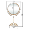 Boheme Medici Зеркало косметическое круглое настольное увеличение 3х, 21х15х32h см, цвет: бронза 502
