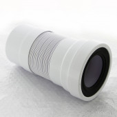 Труба фановая L=230-440 мм гофр., вход 97-107 мм, выход 110 мм