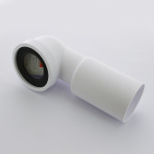 Труба фановая L=285 мм под углом 90, вход 97-107 мм, выход 110 мм