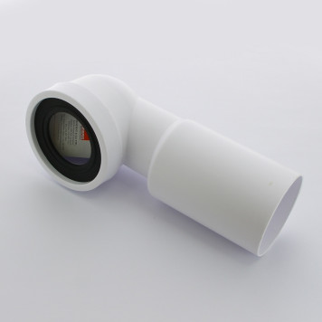 Труба фановая L=285 мм под углом 90, вход 97-107 мм, выход 110 мм