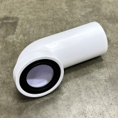 Труба фановая L=230 мм под углом 90, вход 97-107 мм, выход 110 мм