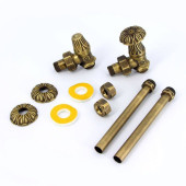 Комплект подключения Carlo Poletti для радиатора Artistic НН 1/2 х М24 х 19 угловой