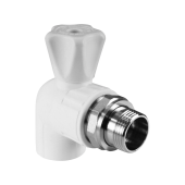 Кран шаровой для радиатора угловой 25 х 3/4 (40/10) VALFEX