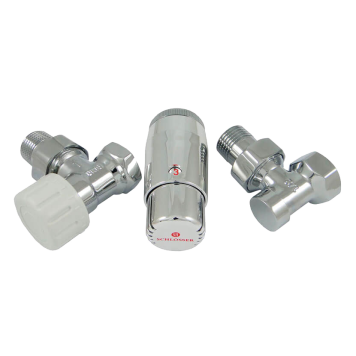 Комплект подключения угловой STANDARD MINI 1/2 (хром) с термоголовкой MINI DIAMANT М30х1,5