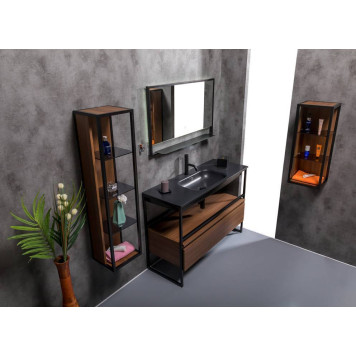 Armadi Art Vallessi Раковина мебельная прямоугольная 121х46х17h см, цвет: антрацит 838-120-A