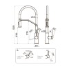 Omoikiri Makkari 2 Plus-SB-C-BL Смеситель для кухни с выдв. изл. и подкл. фил., хром/черный 4994493