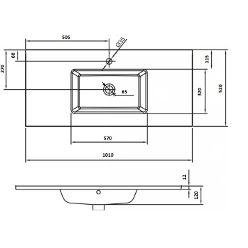 Armadi Art Lucido Раковина мебельная прямоугольн 101х52х12h см, цвет: светлое золото 852-100-Light G 852-100-Light Gold-1