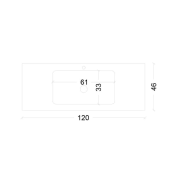 Armadi Art Vallessi Раковина мебельная прямоугольная 121х46х17h см, цвет: антрацит 838-120-A-1