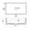 Omoikiri Mikura 83-BL Кухонная мойка Natceramic 84x46 см, цвет: черный 4997081