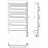Сунержа Элегия 3.0 Полотенцесушитель электрический 53,2x92,4h см, правое, без покрытия 00-5819-8050