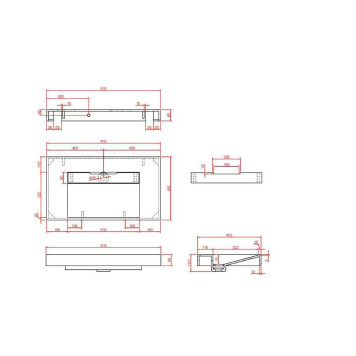 Armadi Art Flat Раковина мебельная прямоугольная 81х45,2х8h см, цвет: белый 859-080-CLCT-3