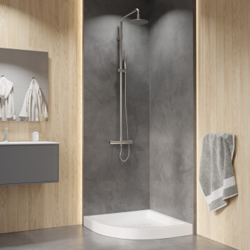Поддон для душа полукруглый керамический RGW CR/R 900x900-8