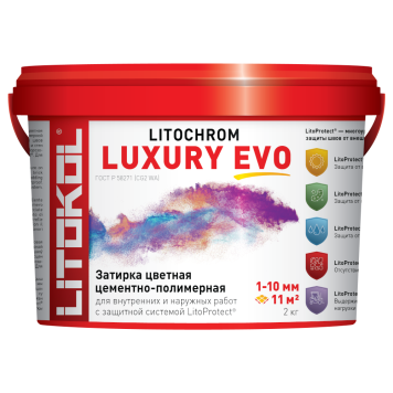 LITOCHROM LUXURY EVO LLE.130 Серый 2kg ведро