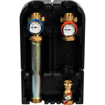 Насосная группа STOUT SDG-0001 с прямым контуром 1& без насоса в теплоизоляции