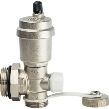 STOUT Концевой Фитинг с Дренажным Вентилем и Автоматическим Воздухоотводчиком 1&-1