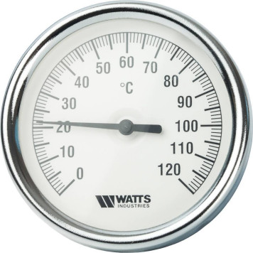 Термометр биметаллический Watts F+R801(T) с погружной гильзой 80 мм-1