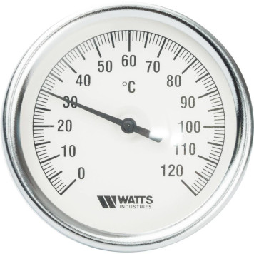 Термометр биметаллический Watts F+R801(T) с погружной гильзой 100 мм