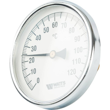 Термометр биметаллический Watts F+R801(T) 100/50 с погружной гильзой, D100 мм-1