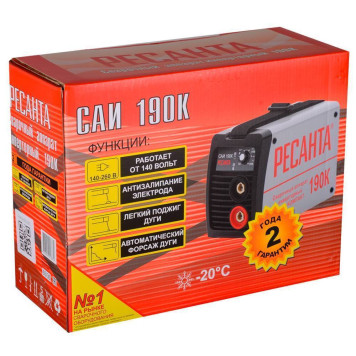 Сварочный аппарат Ресанта САИ190К (компакт)-6