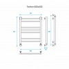 Водяной полотенцесушитель Energy Techno 600x400 черный матовый (RAL 9005)