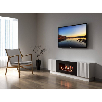 Тумба с биокамином Firelight BFP-P1700L белая-3