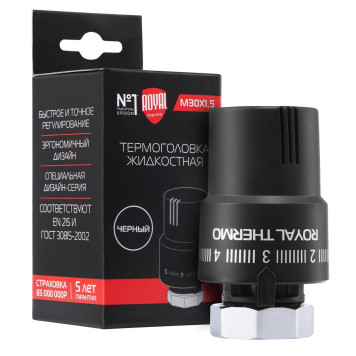 Термоголовка жидкостная Royal Thermo М30х1,5 (черный)-1