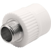 Муфта THERMOLIGHT комбинированная PP-R НР 25х1/2 белый (15/165)