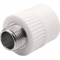 Муфта THERMOLIGHT комбинированная PP-R НР 25х1/2 quot; белый (15/165)