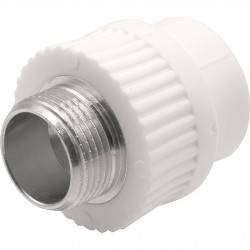 Муфта THERMOLIGHT комбинированная PP-R НР 25х3/4 quot; белый (20/140)