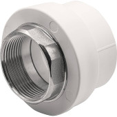 Муфта THERMOLIGHT комбинированная PP-R ВР 50х1 1/2 под ключ белый (5/30)