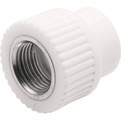 Муфта THERMOLIGHT комбинированная PP-R ВР 20х1/2 quot; белый (20/240)