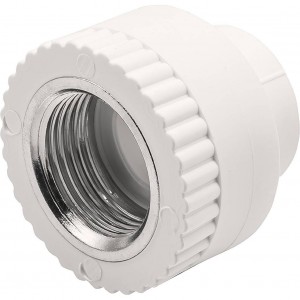 Муфта THERMOLIGHT комбинированная PP-R ВР 20х3/4 quot; белый (15/195)