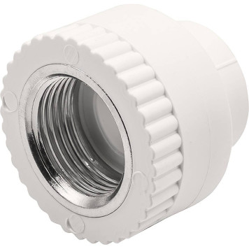 Муфта THERMOLIGHT комбинированная PP-R ВР 20х3/4 белый (15/195)
