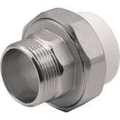 Муфта THERMOLIGHT комбинированная разъемная PP-R НР 40х1 1/4 белый (4/48)