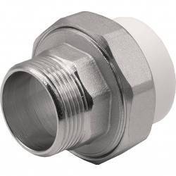 Муфта THERMOLIGHT комбинированная разъемная PP-R НР 40х1 1/4 quot; белый (4/48)