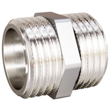 Ниппель прямой LD DN20 нр-нр, латунь никелированная