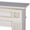 Каминокомплект: Очаг Electrolux EFP/P-3620LS, портал Siena 42/40/36, сл. кость с зол. патиной
