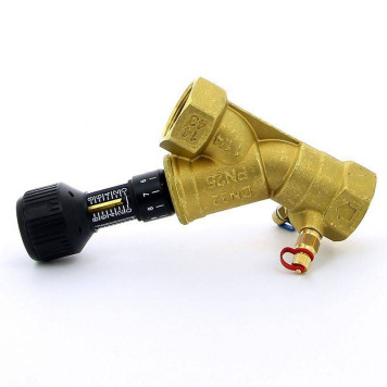 Клапан балансировочный ручной ВВ 747OT с фиксацией настройки 2 измерительных ниппеля CIMBERIO 11/4