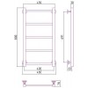Стилье Версия-КН Полотенцесушитель водяной 40x80h, цвет белый 12640-8040