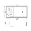 Omoikiri Kinaru Pro 86-U/I-GB Кухонная мойка Artceramic 86x46 см, цвет: графит 4997027